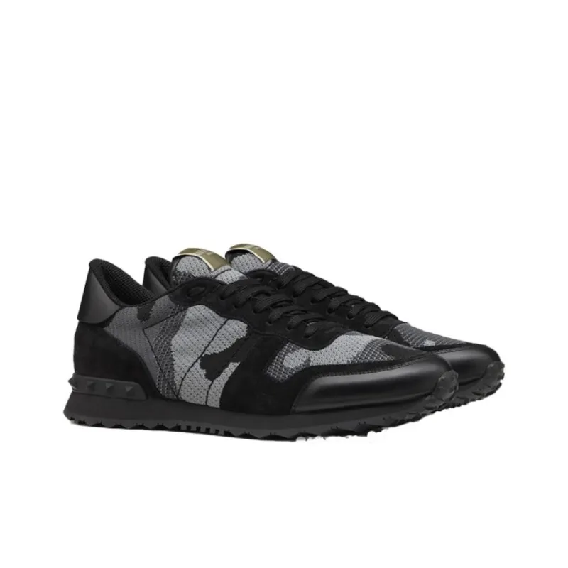 Valentino Garavani Camouflage Rockrunner Lace Up Sneakers-2
