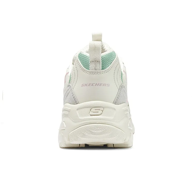 Skechers DLITES Chunky Sneakers Women's Low Top White Green Gray-4