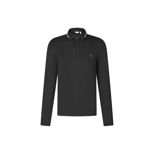 FILA GOLF Series Polo Shirts Men Pitch Black