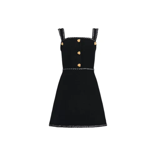 Alexander McQueen SS24 Slip Dresses Women's Black