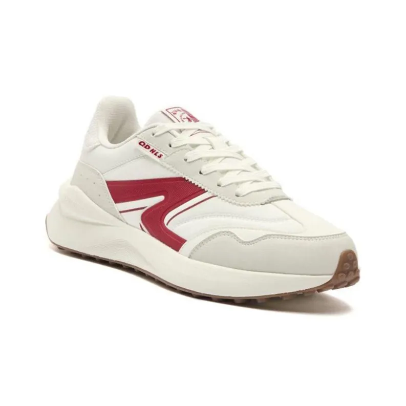 QIAODAN White 2.0 Abrasion Resistant Low Top Casual Running Shoes Women's White Red-3