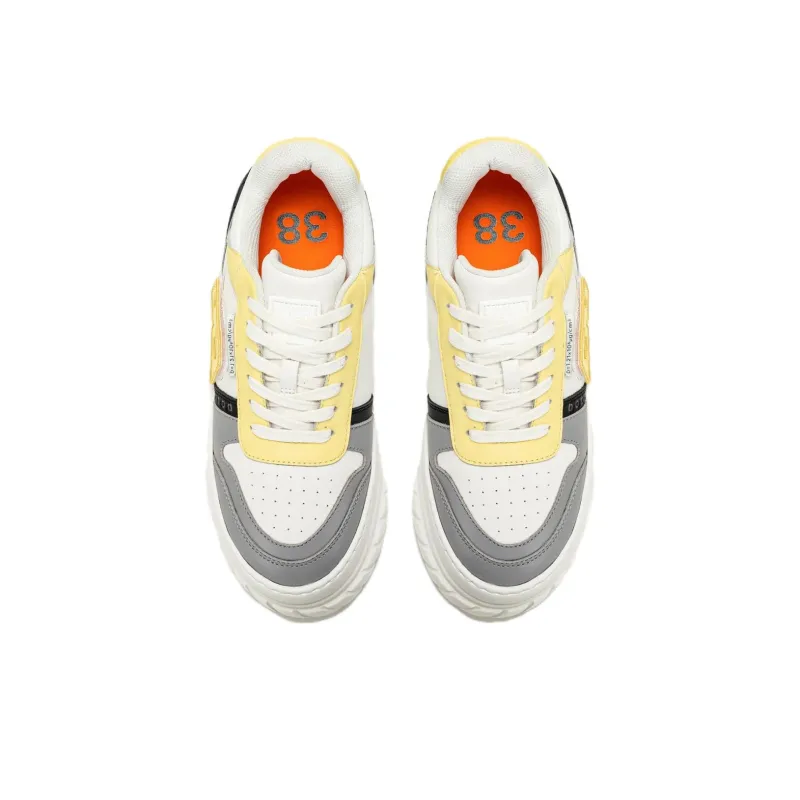 Both Tyres Low Top Skateboard Shoes Women's White-4