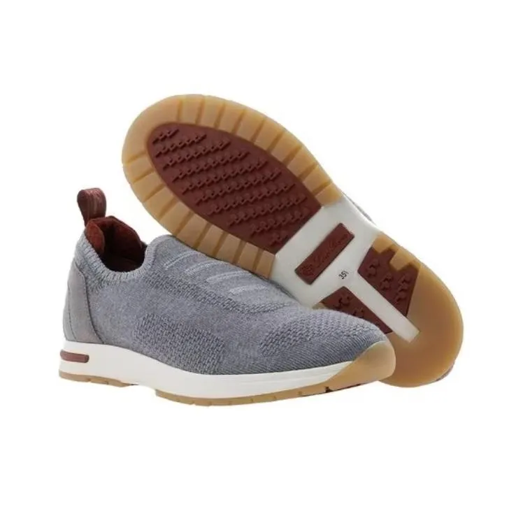 Loro Piana Low Top Casual Shoes Women's Gray-5
