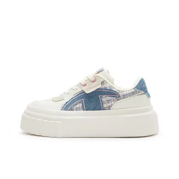 Champion Pompadour Shoes Champ Creeper 1 Low Top Skateboard Shoes Women's Blue