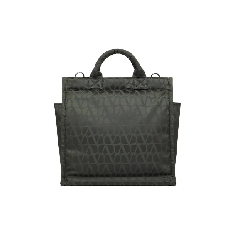Valentino PORTER Collaboration Vlogo Technical Fabric Tote Bag Shopping Bag Handbag Men's Khaki-4