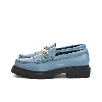 CELINE Triomphe Loafers Women's Blue