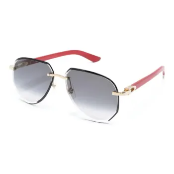 Cartier C Decor Pilot-frame Sunglasses