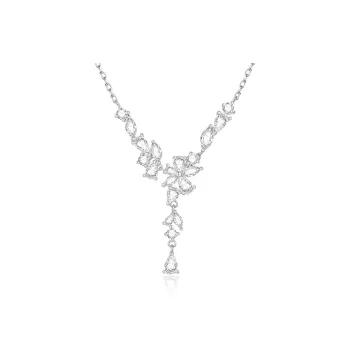 FANCI Wisteria Flower Series 925 Sterling Silver Wisteria Bloom Necklace Women's