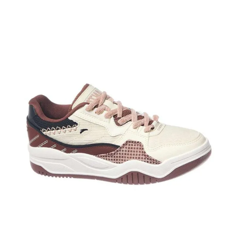 Anta Slip Resistant Low Top Skateboard Shoes Women's White Brown-1