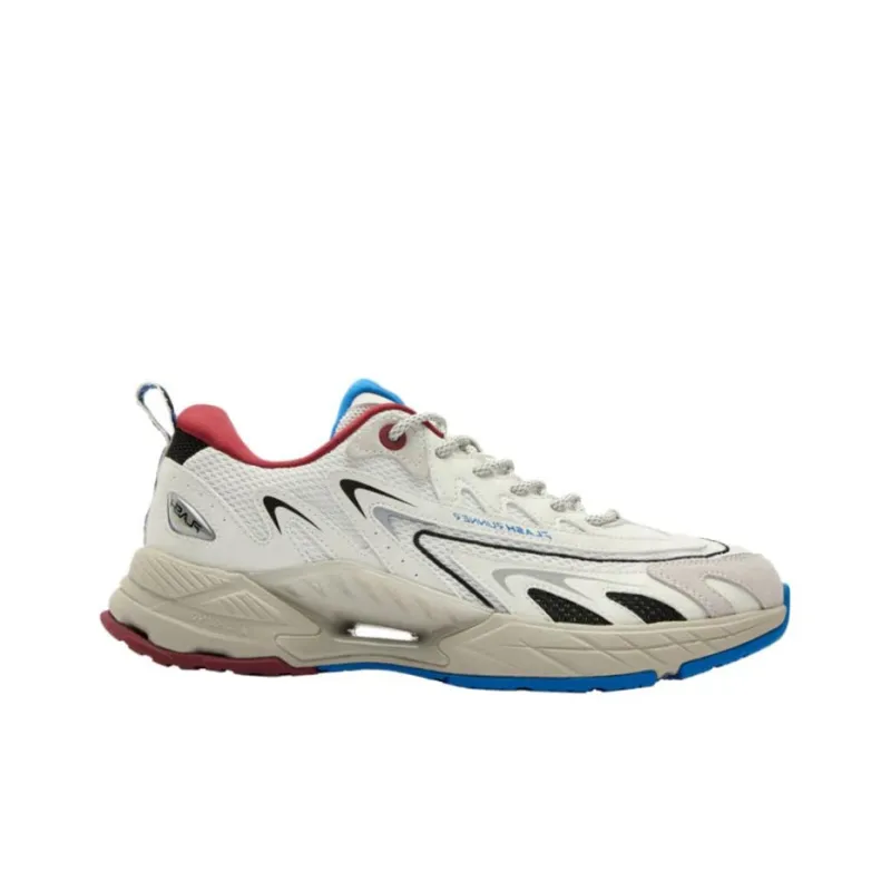 QIAODAN VIA9000 Impact Resistant Lightweight Low Top Casual Shoes Men's White Red Blue-1