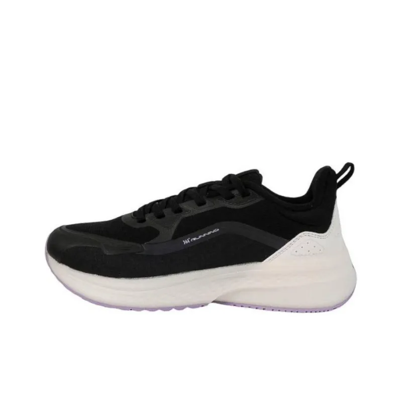 361° Cushioning Wear Resistant Low Top Running Shoes Women's Black White-0