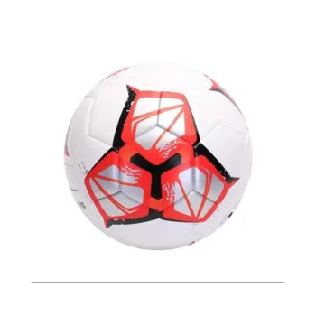 SUNAIS Size 5 Soccer TPU Machine Stitched Soccer Ball Unisex White Red