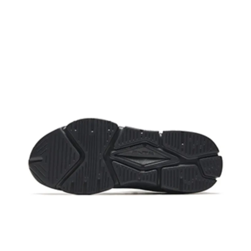 Anta Life Collection Anti Slip Wear Resistant Breathable Impact Resistant Lightweight Mid Top Running Shoes Men's Black-4