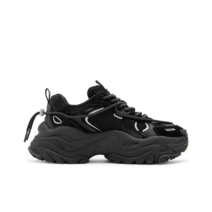 Champion Thousand Layer Y2K Shoes Low Top Chunky Sneakers Women's Black-1
