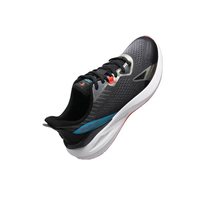 QIAODAN Cushioning Low Top Running Shoes Men's Black Blue-2