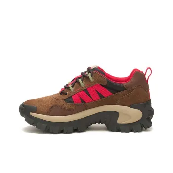 CAT Intruder Beta Slip-Resistant Outdoor Shoes Unisex Brown Black Red