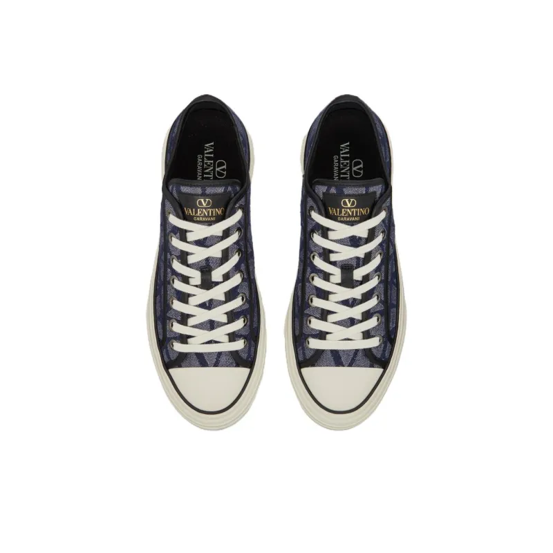 Valentino Toile Iconographe Totaloop Lace Up Sneakers-2