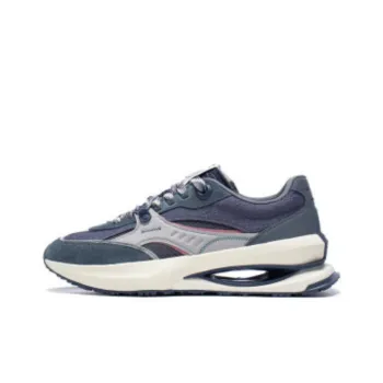 LiNing 92 Shadow Cushioning Support Wear Resistant Slip Resistant Low Top Casual Shoes Men's Gray Blue