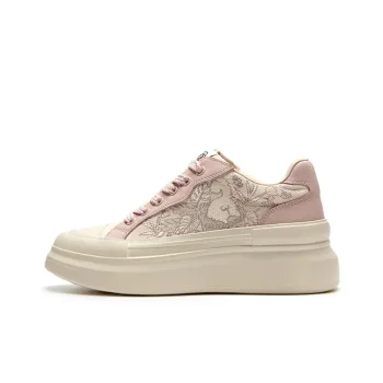 Talitaqoom Curious Cats Anti-Slip Wear-Resistant Lightweight Breathable Low-Top Skateboard Shoes Women's Light Purple