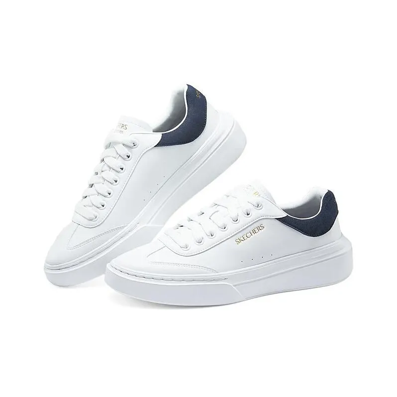 Skechers Court Classics Anti Slip Wear Resistant Low Top Skateboard Shoes Men's White Blue-2