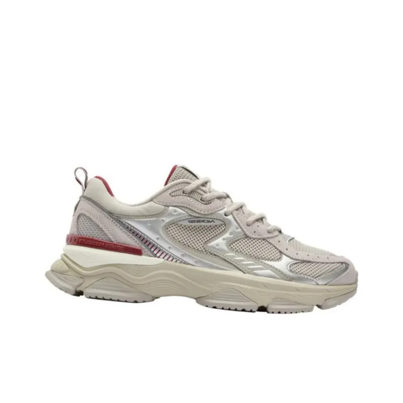 QIAODAN Era Slip Resistant Low Top Chunky Sneakers Women's Gray Red-1