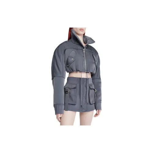 DION LEE Blouson Cropped Bomber Jacket