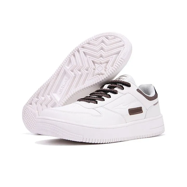 Erke Low Top Skateboard Shoes Men's White Black-4