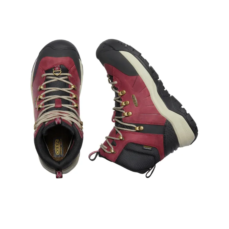 KEEN REVEL IV MID Abrasion Resistant Breathable High Top Outdoor Shoes Women's Red Black-3