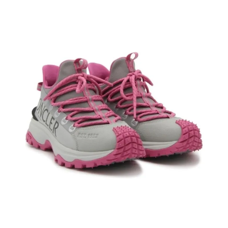 Moncler Low Top Casual Shoes Women's Gray Pink-2