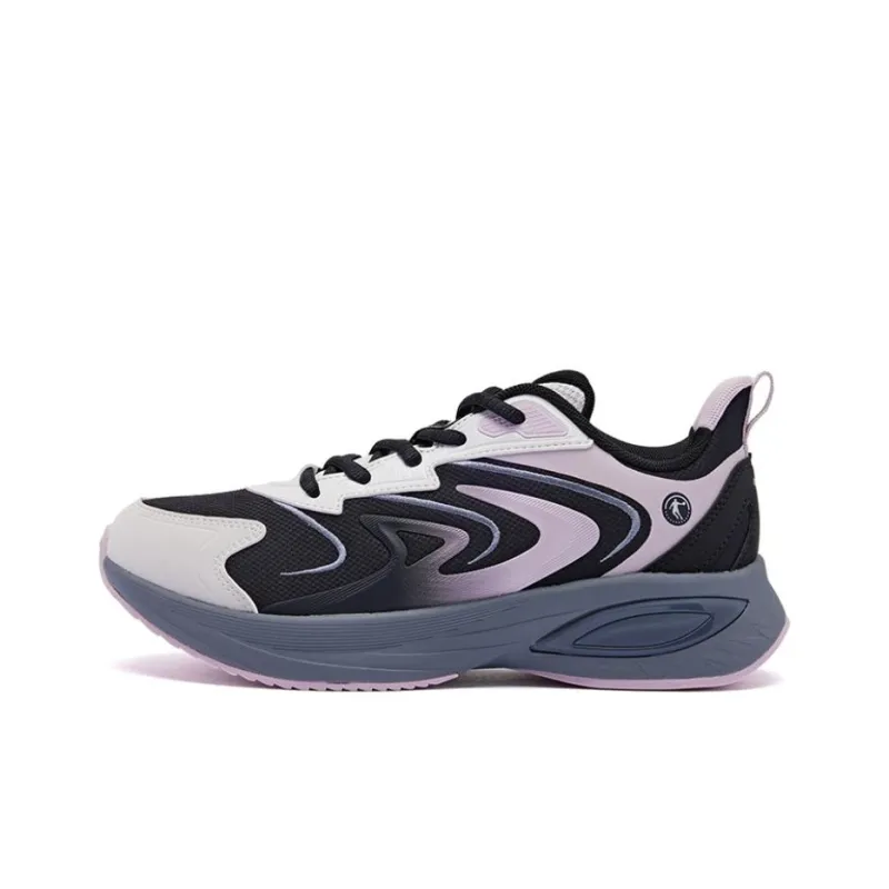 QIAODAN Cushioning Anti-Slip And Wear-Resistant Low-Top Running Shoes Women's Purple Black-0