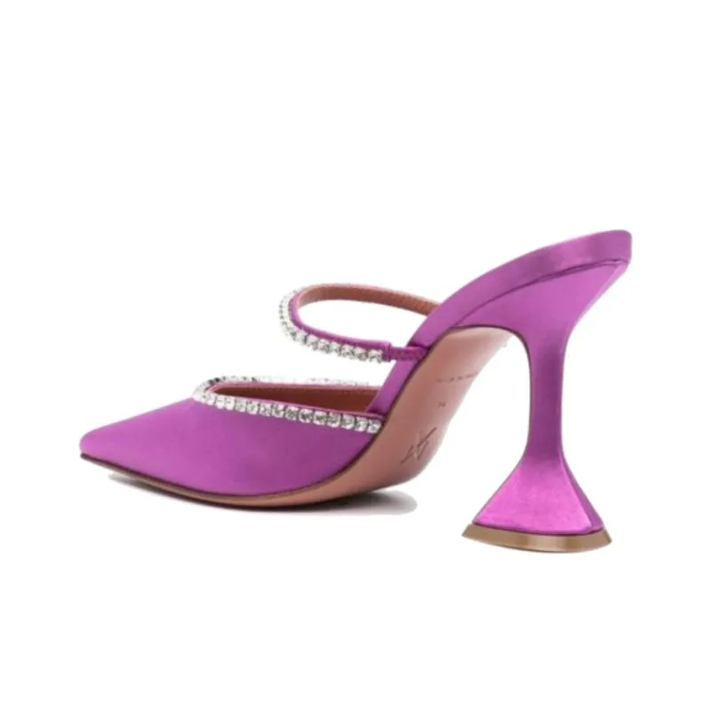 AMINA MUADDI Gilda 80mm Crystal-embellished Mules-4