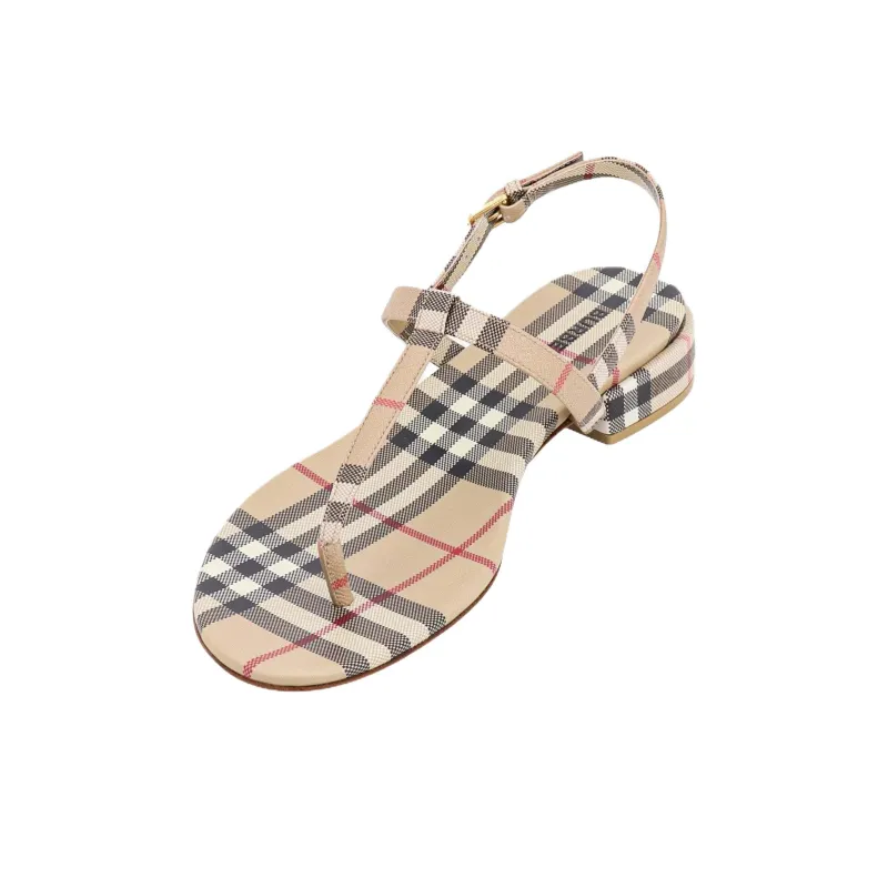 Burberry Vintage Strap Sandals Women's Beige-2
