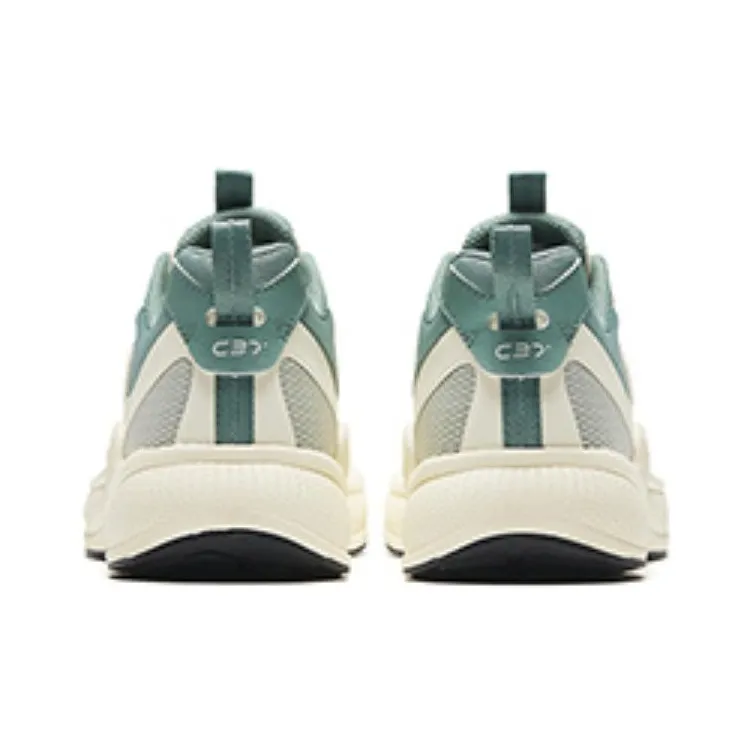 Anta C37+ Anti Slip Wear Resistant Low Top Casual Running Shoes Women's White Green-3