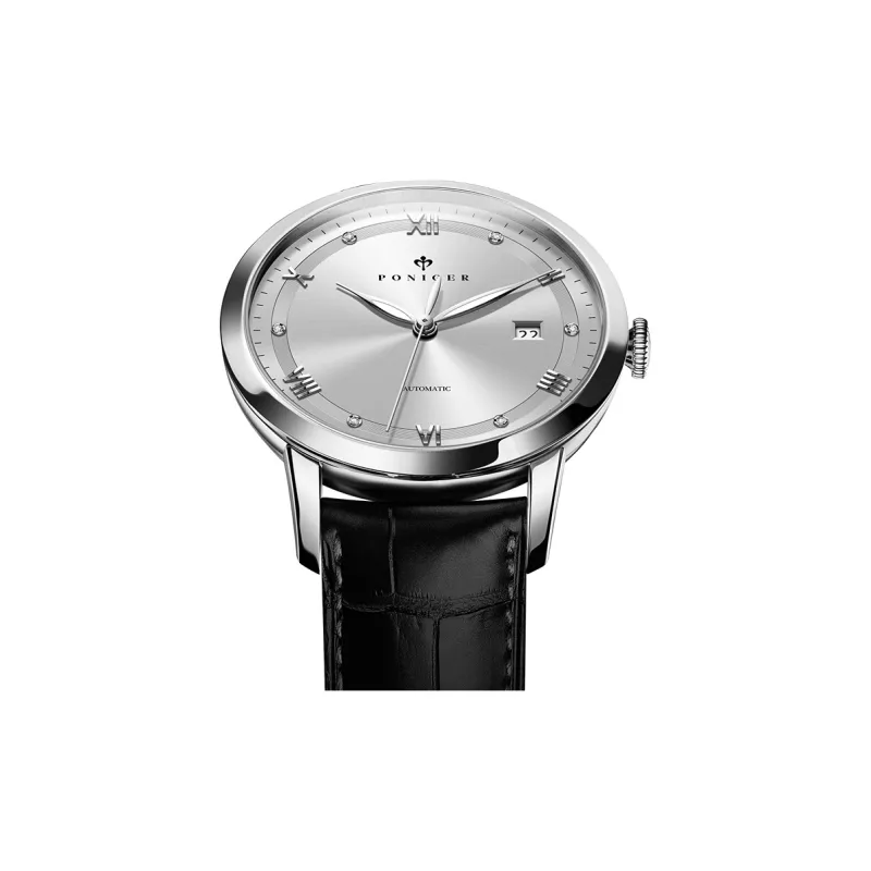 PONIGER Automatic Mechanical Movement Watch Men's Watches Gray Dial P9.17-B-12