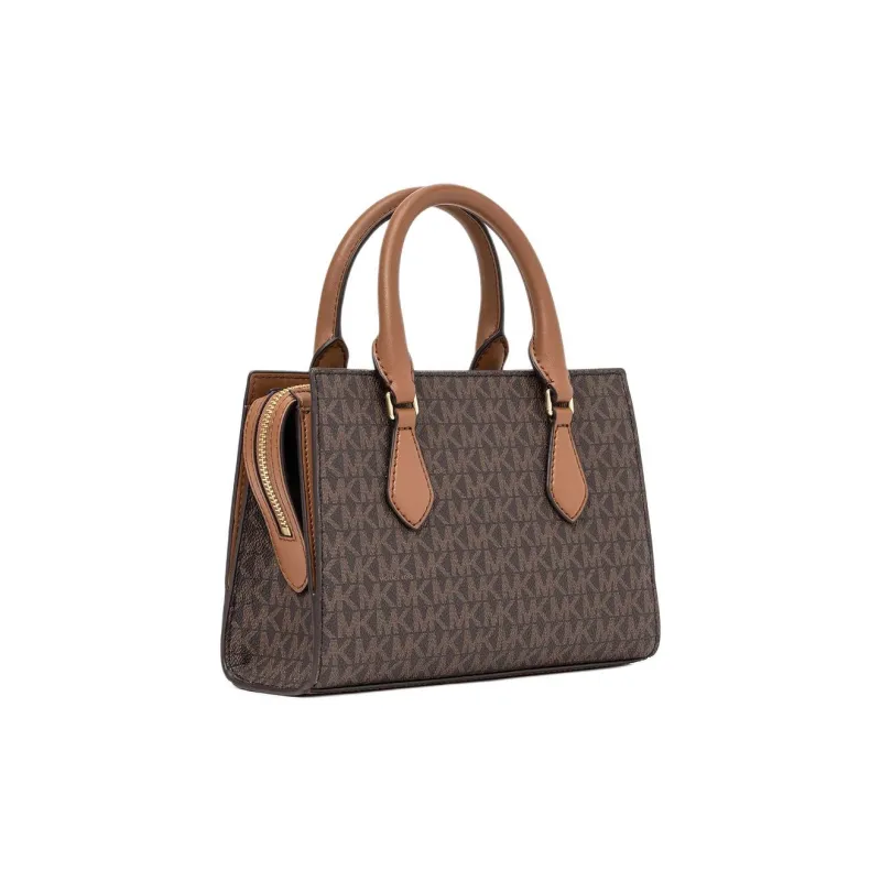 MICHAEL KORS Canvas One Shoulder Handbag, Crossbody Bag Trumpets Women's Brown-3
