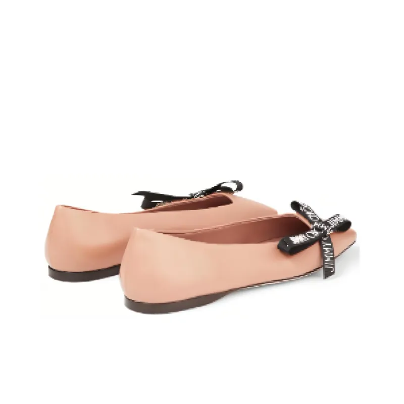 Jimmy Choo Veda Logo-bow Ballerina Shoes-3