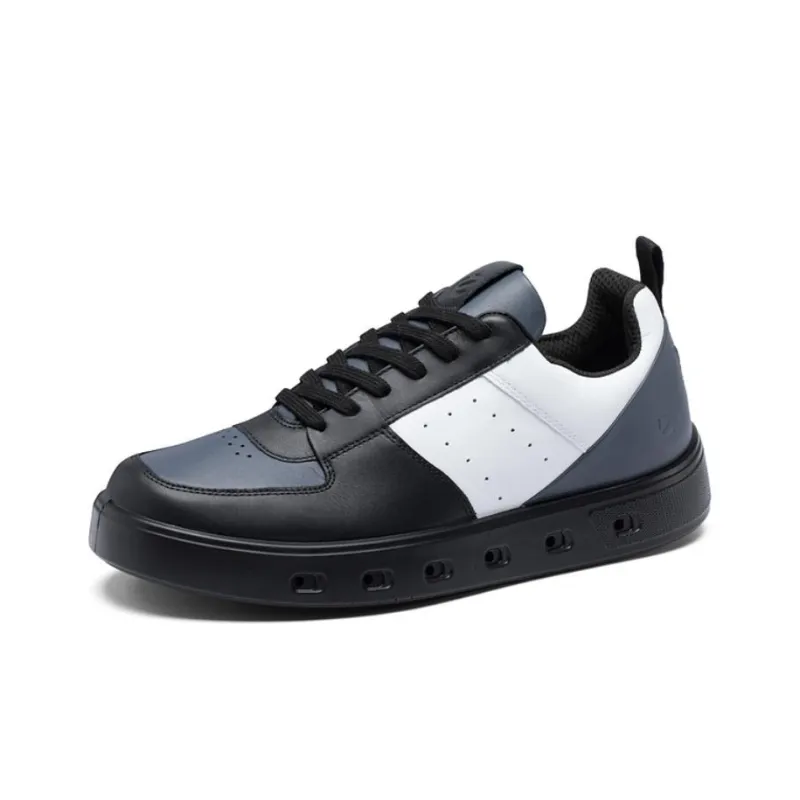 Ecco Wear-Resistant Low-Top Skateboard Shoes Men's Black White-2