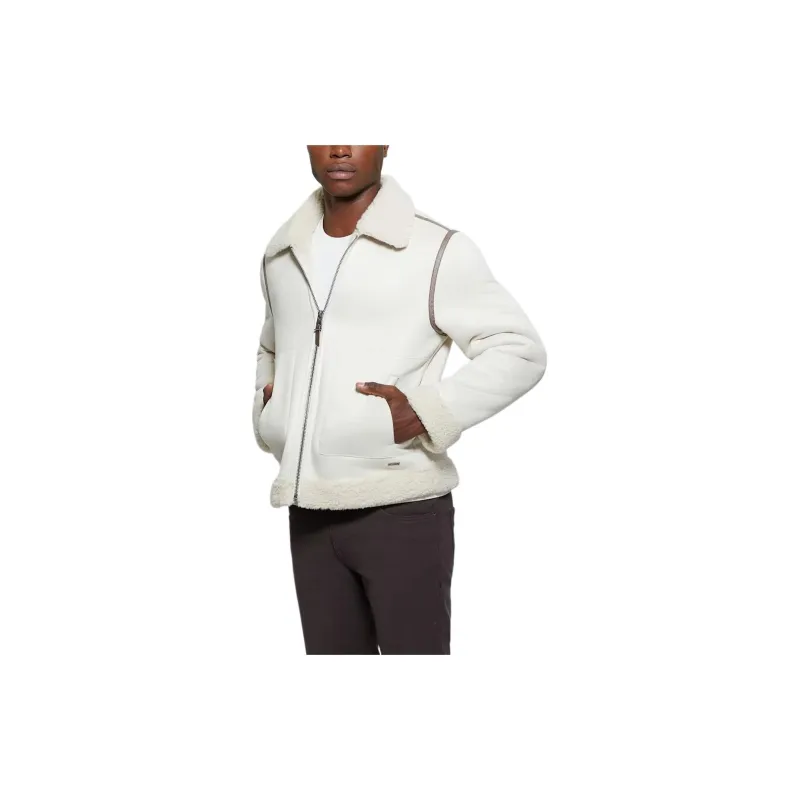 GUESS Jackets Coats Men's White-2