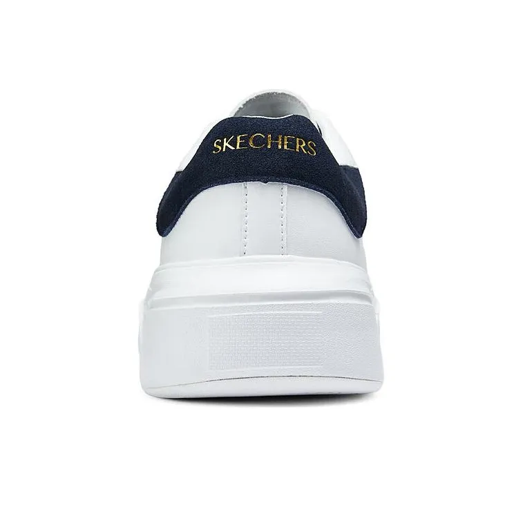 Skechers Court Classics Anti Slip Wear Resistant Low Top Skateboard Shoes Men's White Blue-4