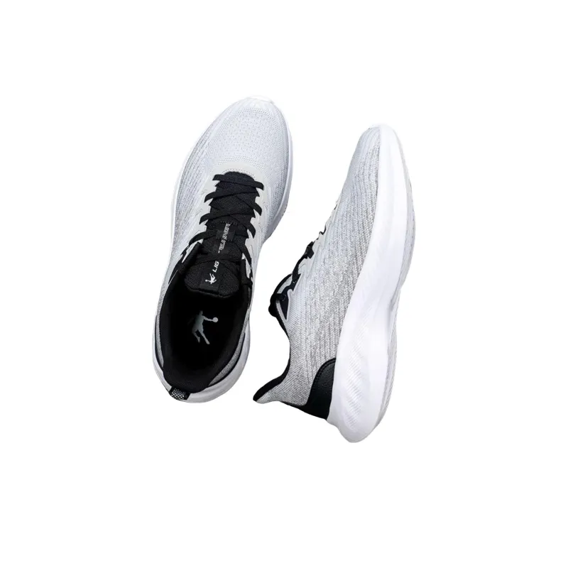 QIAODAN Cushioning Slip Resistant Support Low Top Running Shoes Men's Gray Black-2