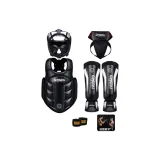 Black[Face Mask Style]-4 Pcs Set-(Includes Bandages+Mouthguard)
