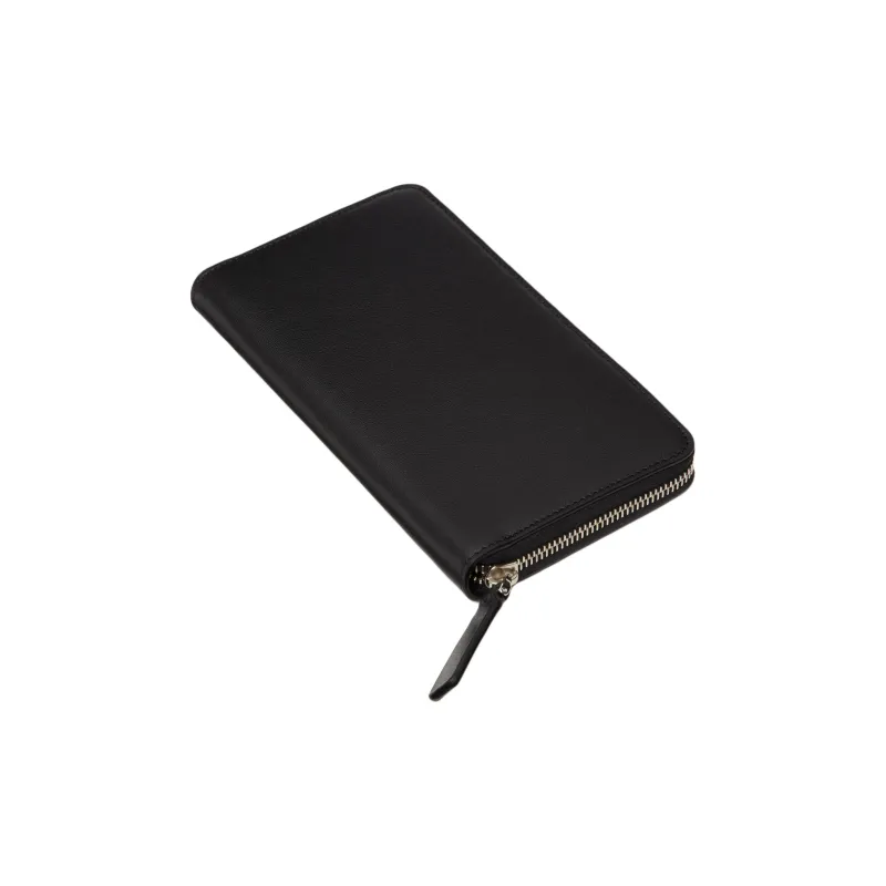 Valentino Vlogo Patent Leather Wallet Men's Black-3