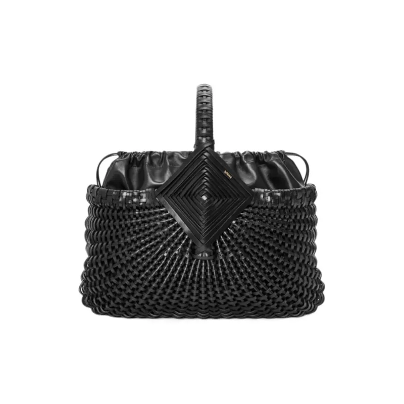 LOEWE Cow Leather Handbag Women's Black-0