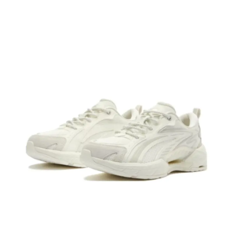 QIAODAN VIA9000 Wear Resistant Low Top Casual Shoes Women's White Gray-2