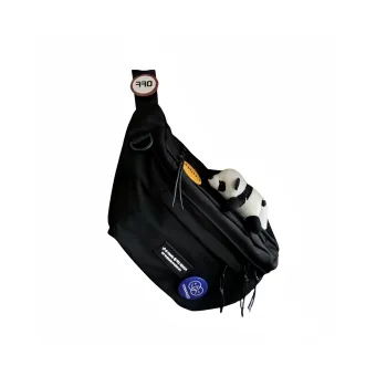 LEXI Polyester Sling Bags Crossbody Bags Unisex Black/White