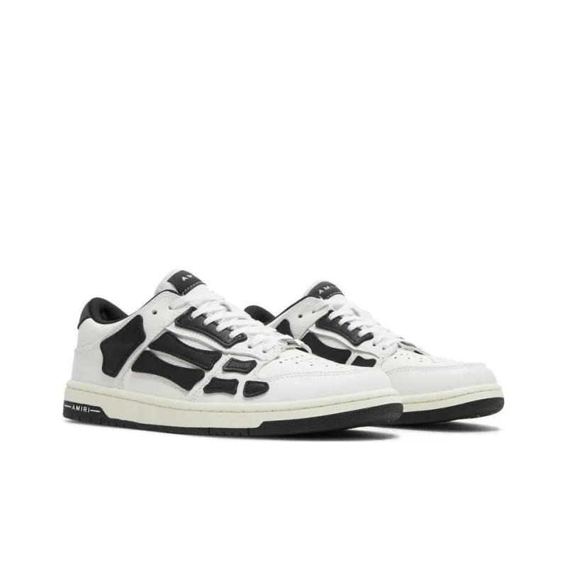 AMIRI Skel Top Low White Black White-2