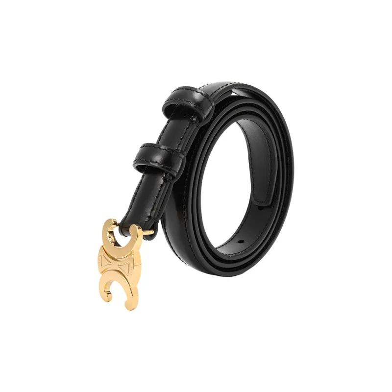 CELINE Small Triomphe Belt In Taurillon Leather-5