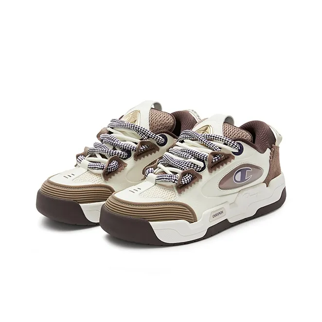 Champion Valve V324 Low Top Skateboard Shoes Men's Brown-2