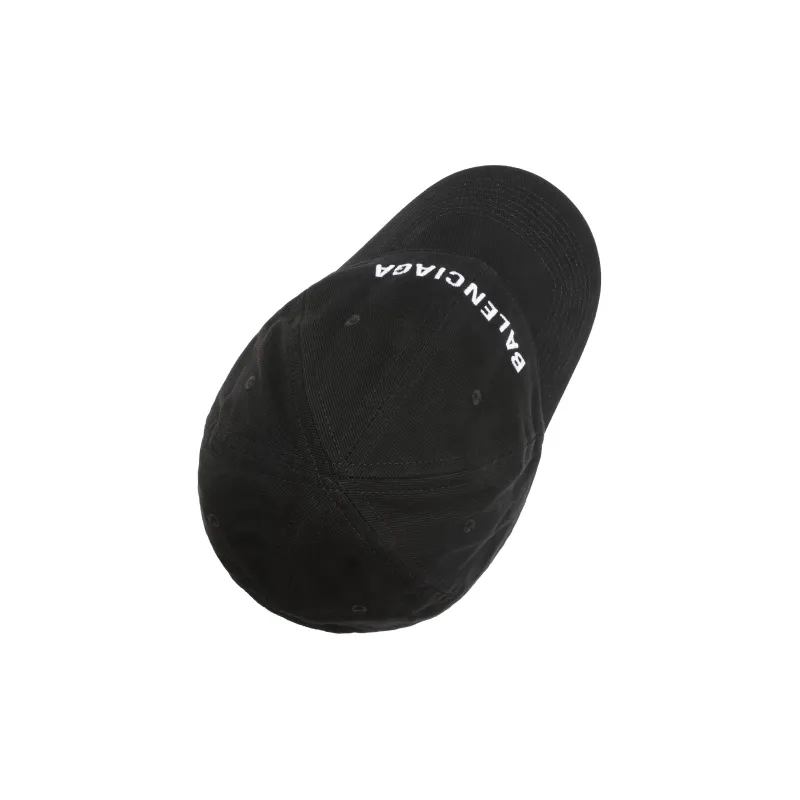 Balenciaga Cotton Baseball Caps Unisex Black-6