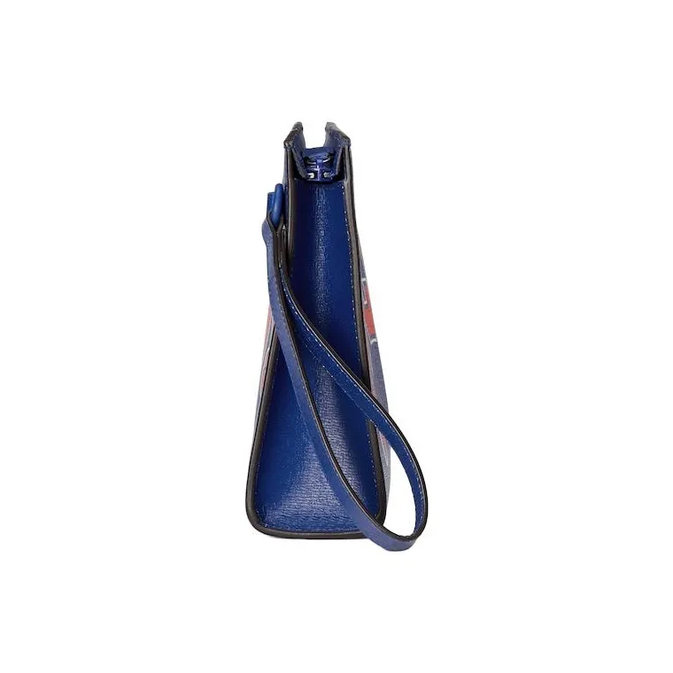 GUCCI Leather Clutch Men's Blue-1
